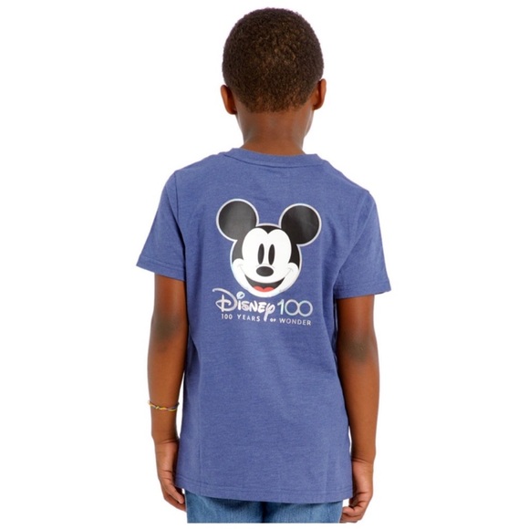Unisex Disney 100 Years Mickey Mouse Shirt - Shiny Front and Back Graphics - Picture 2 of 4